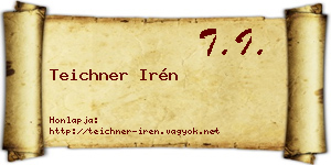 Teichner Irén névjegykártya